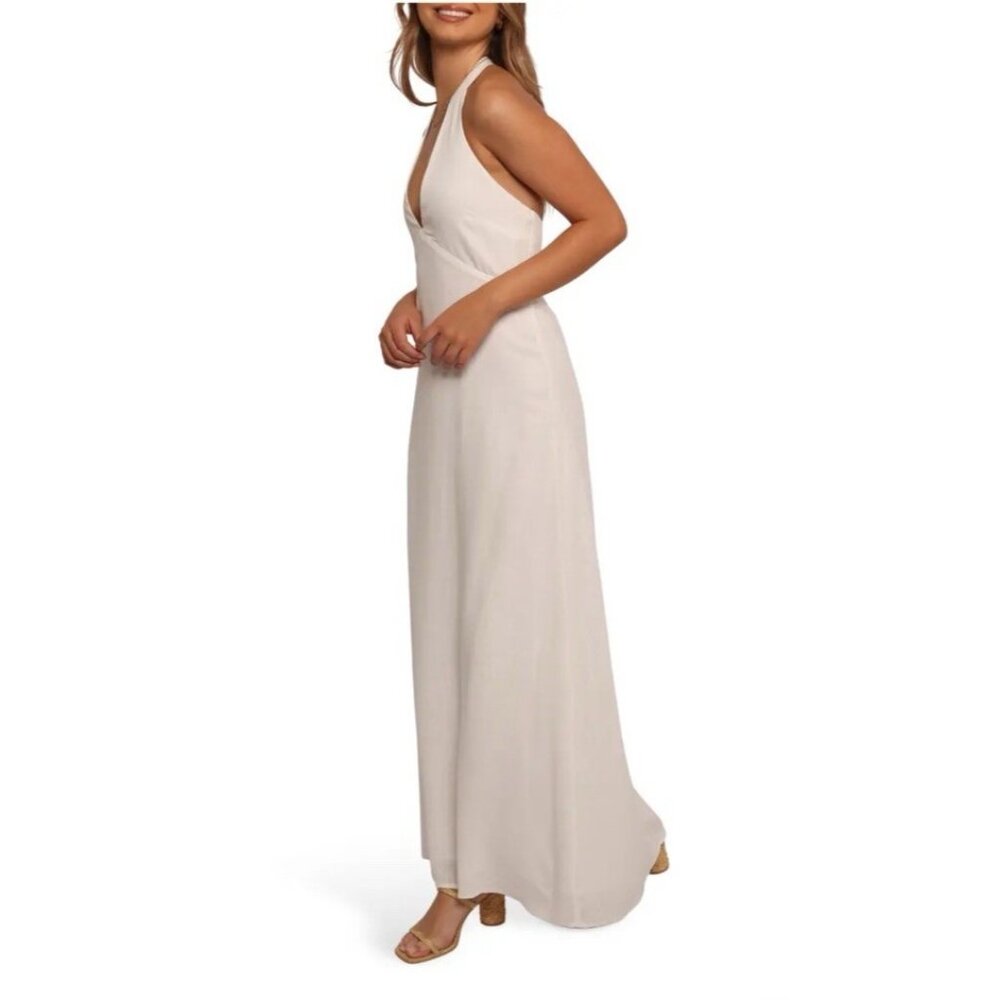 Petal & Pup White Cotton Halter Midi Maxi Dress S Small Sleeveless - Picture 11 of 15